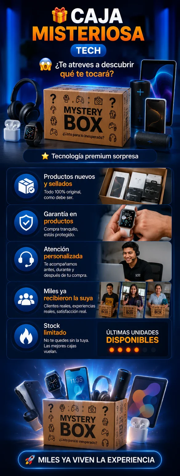 Contenido de la Caja Misteriosa Tech